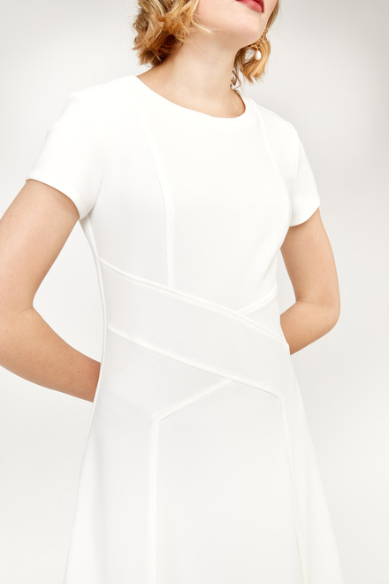 Short Sleeve Fit &amp; Flare Dress Style 232106. Vanilla. 4