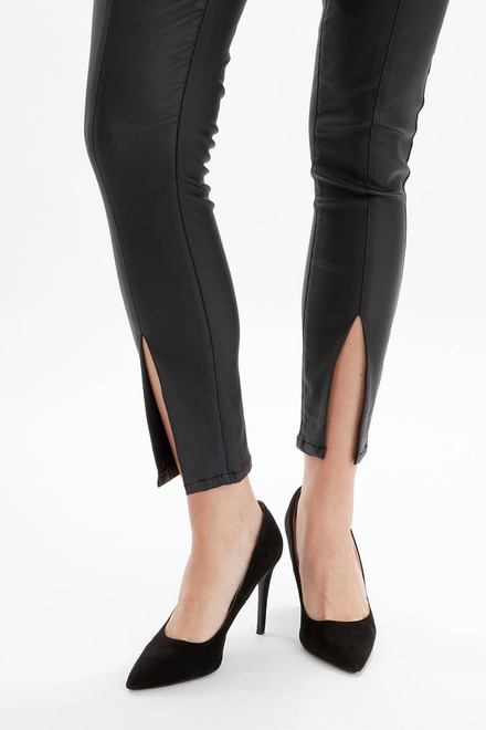 Faux Leather Pants Style 700-03. Black. 5