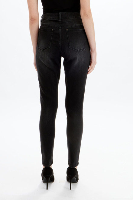 Slim Leg Denim Pants Style 712-03. Dark Charcoal. 2