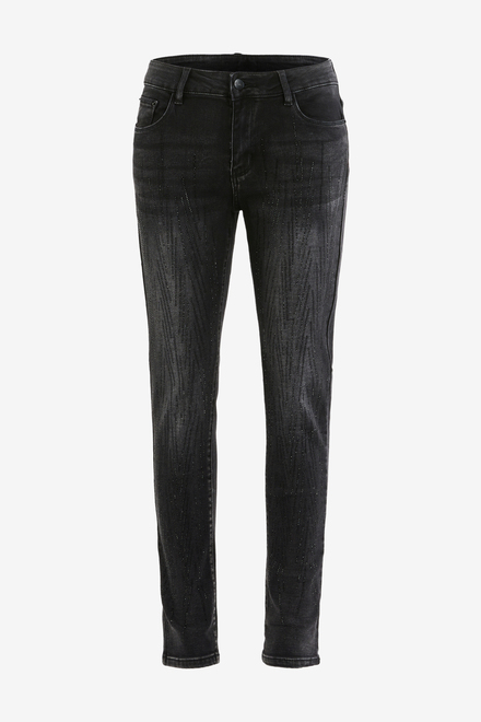 Slim Leg Denim Pants Style 712-03. Dark Charcoal. 5