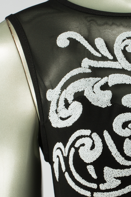 Joseph Ribkoff robe style 144023. Noir/blanc. 3