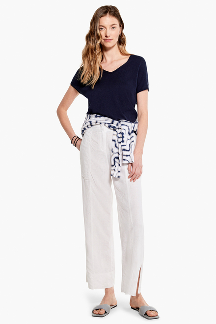RUMBA PARK WIDE-LEG ANKLE PANT STYLE M231827. White. 4