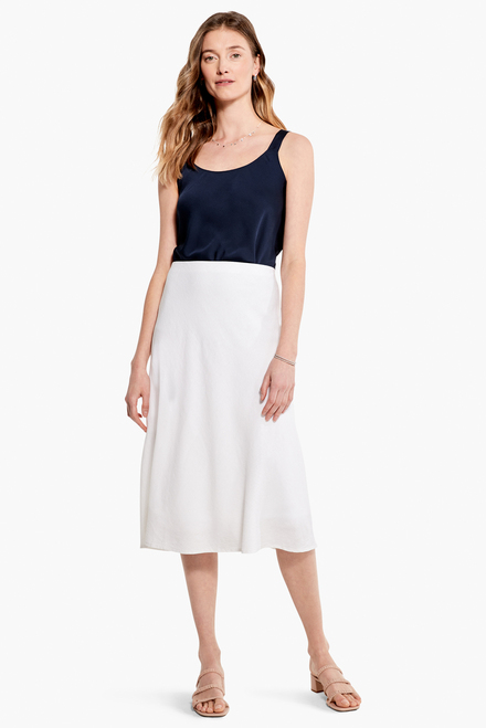 Rumba linen slip skirt style M231712. White. 4