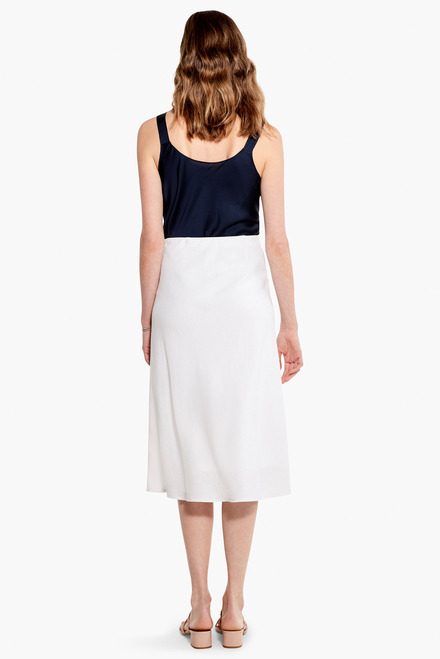 Rumba linen slip skirt style M231712. White. 3