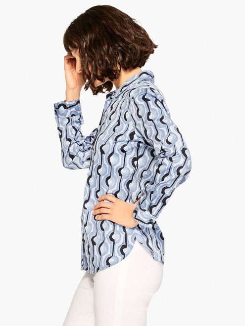 PAINTED CLOUDS SHIRT STYLE M231636. Blue Multi. 2