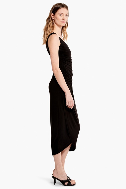 High Twist Ruched Dress Style M231203. Black. 2