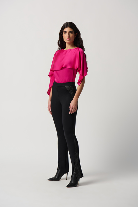 Silky Layered Top Style 234023. Shocking Pink. 4