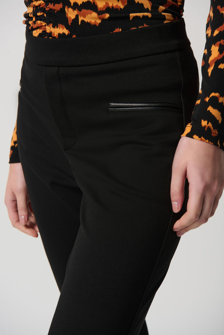 Pantalon droit minimaliste mod&egrave;le 234036. Noir. 4
