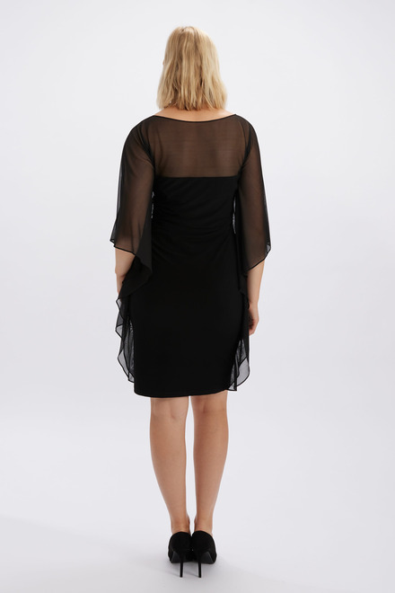 Mesh Batwing Dress Style 234037. Black. 4