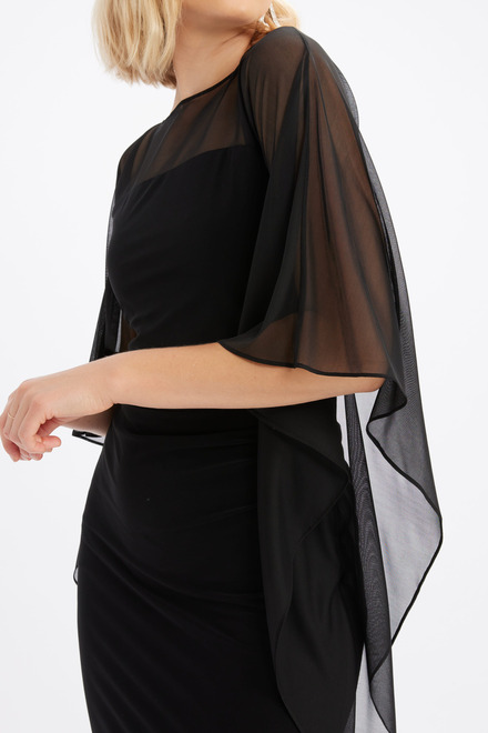 Mesh Batwing Dress Style 234037. Black. 3
