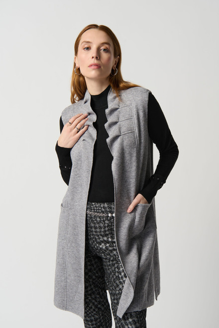 Longline Wool Vest Style 234069