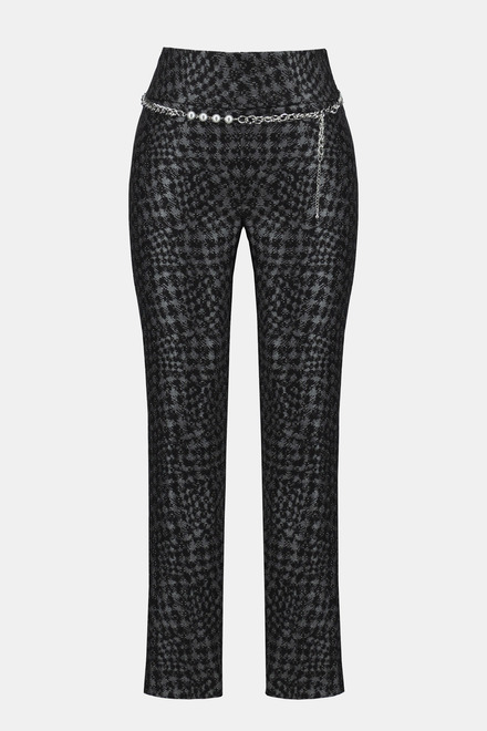 Pantalon droit minimaliste mod&egrave;le 234101. Noir/multi. 6