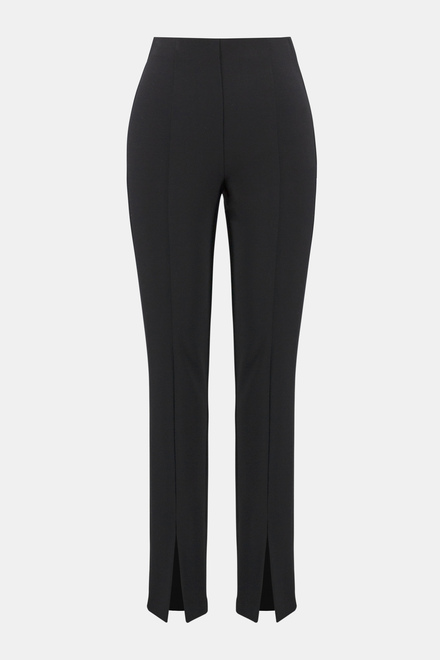 Split Hem Slim Leg Pants Style 234104. Black. 6