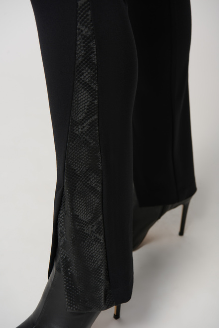 Snakeskin Detail Pants Style 234113. Black. 3
