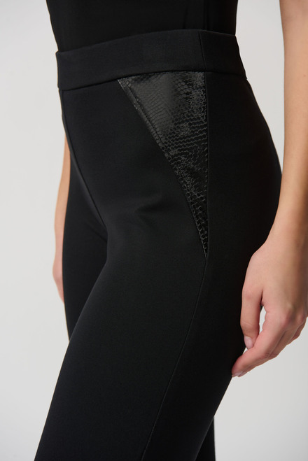Snakeskin Detail Pants Style 234113. Black. 4