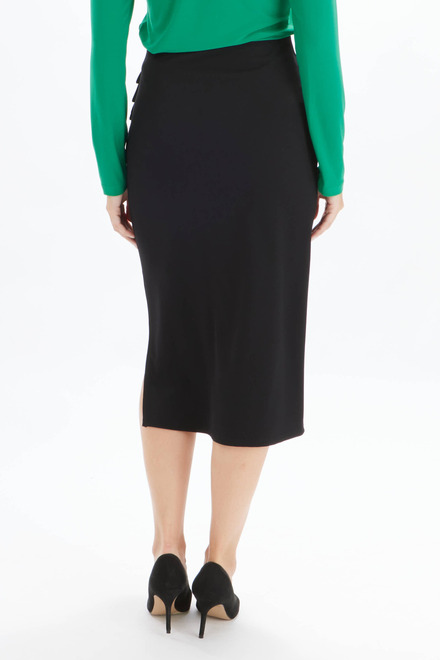 Ruched Waist Pencil Skirt Style 234118. Black. 4