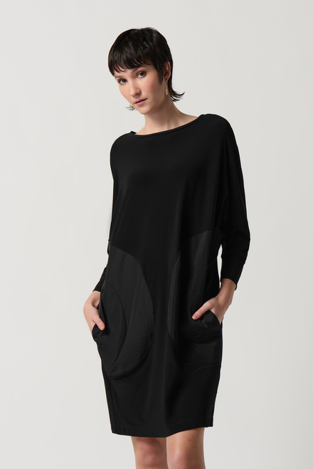 Circle Motif Dress Style 234159. Black. 3