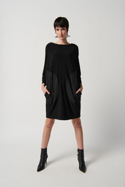 Circle Motif Dress Style 234159. Black. 5