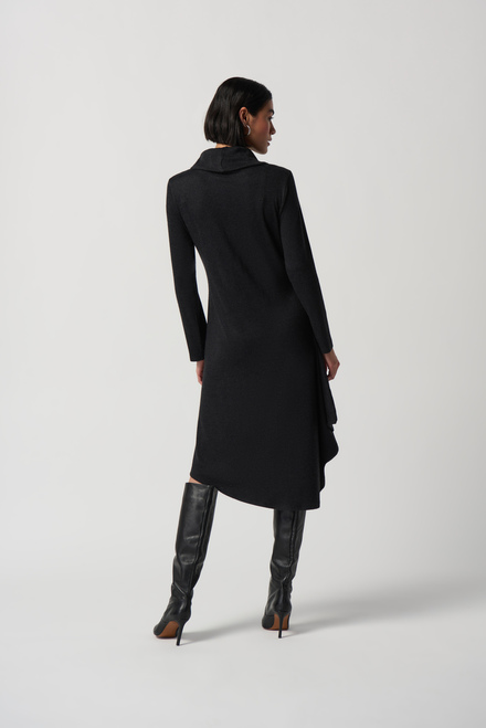 Mock Neck Dress Style 234160. Charcoal Grey/black. 2