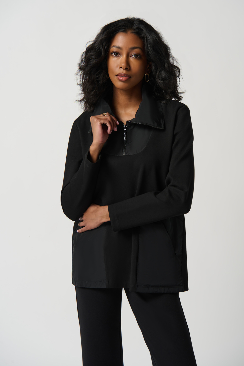 Half-Zip Pullover Style 234184. Black