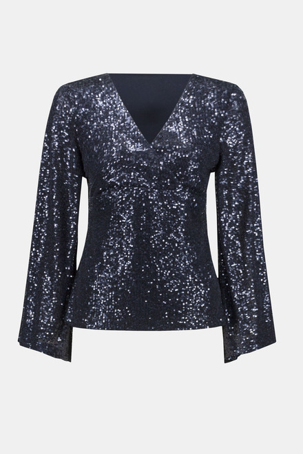 All-Over Sequin Top Style 234231. Black/black. 6