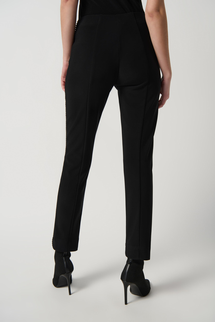 Textured High-Rise Pants Style 234235. Black. 2