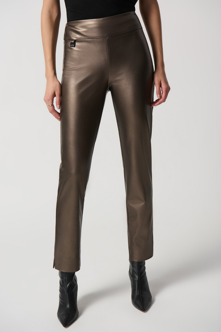 Metallic Contour Waist Pants Style 234257. Bronze