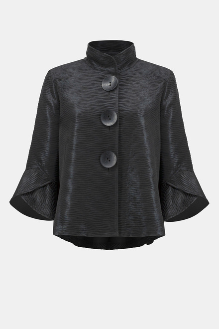 Oversized buttoned jacket Style 234260. Black. 5