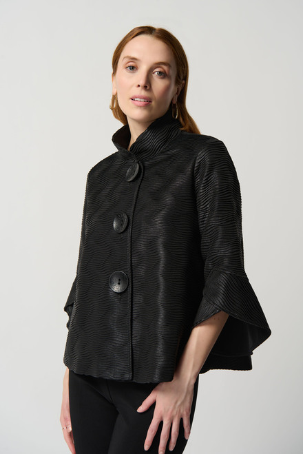 Oversized buttoned jacket Style 234260. Black