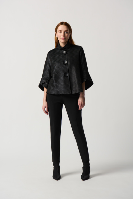 Oversized buttoned jacket Style 234260. Black. 4