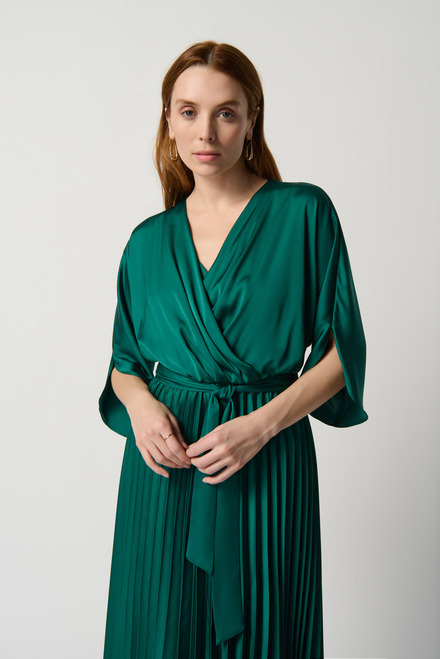 Ruffled wrap dress Style 234265. True Emerald. 3