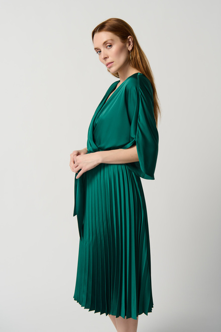 Ruffled wrap dress Style 234265. True Emerald. 4