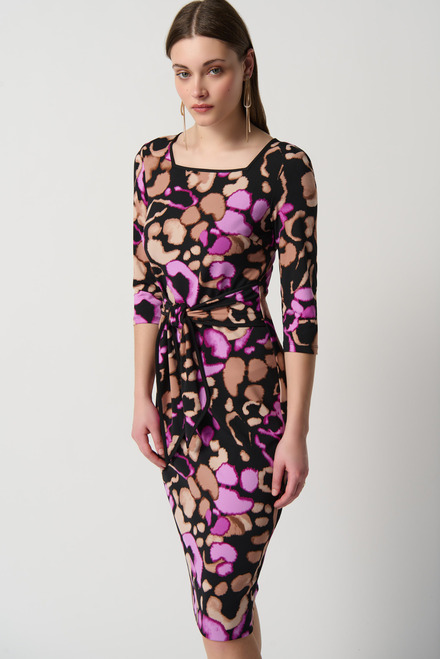 Floral Dress Style 234291. Black/multi. 4