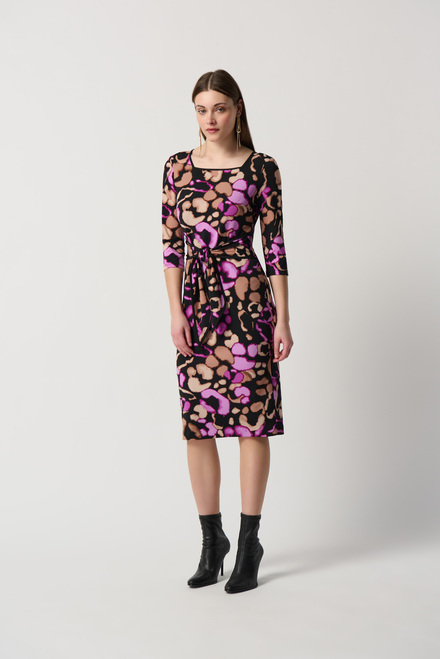 Floral Dress Style 234291. Black/Multi