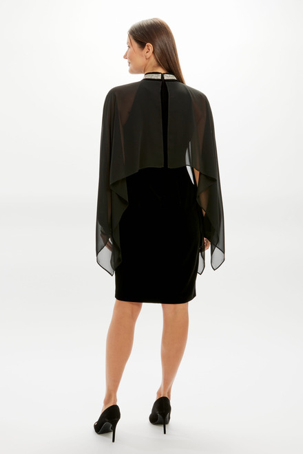 Chiffon &amp; Rhinestone Dress Style 234706. Black. 4