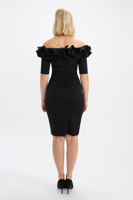 Off-Shoulder Ruffle Dress Style 234716. Black. 3