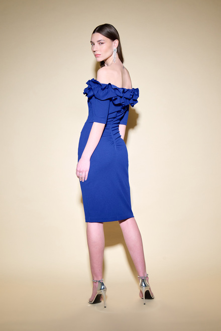 Off-Shoulder Ruffle Dress Style 234716. Royal Sapphire 163. 4