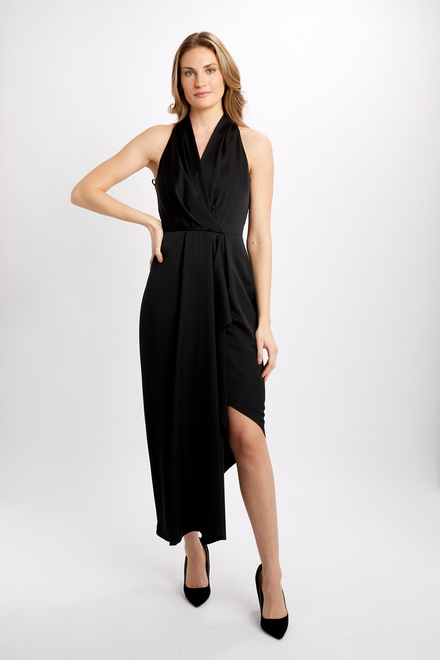 Halter Neck Dress Style 234718. Black