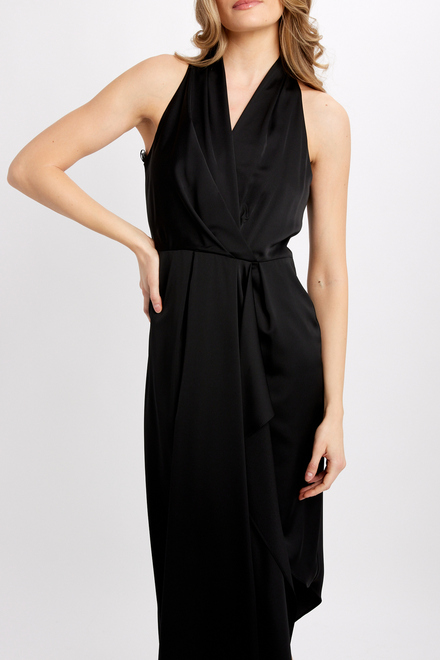 Halter Neck Dress Style 234718. Black. 4