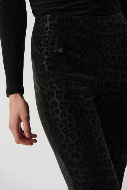 Leopard Print Pants Style 234900. Black. 3