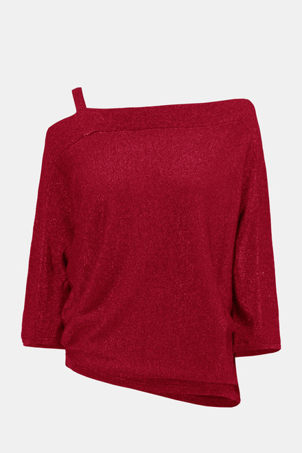 Off-Shoulder Knit Sweater Style 234916. Lipstick Red 173. 6