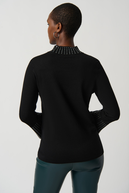 Beaded Detail Sweater Style 234920. Black. 2