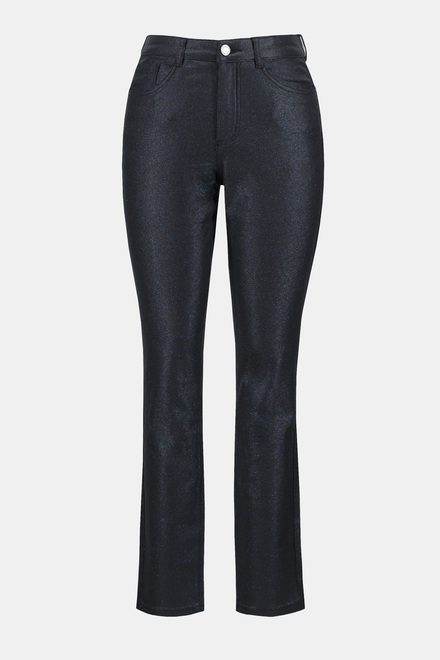 Pantalon au tissu brillant mod&egrave;le 234926. Bleu/noir. 5