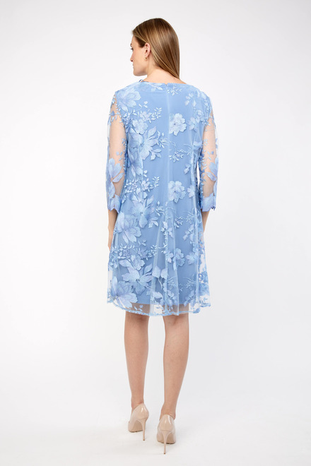 Embroidered Lace Jacket with Jersey Dress Style 81122202. Hydrangea. 2