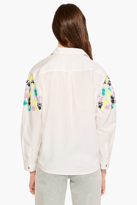 Placed Petals shirt style M231613. White. 3