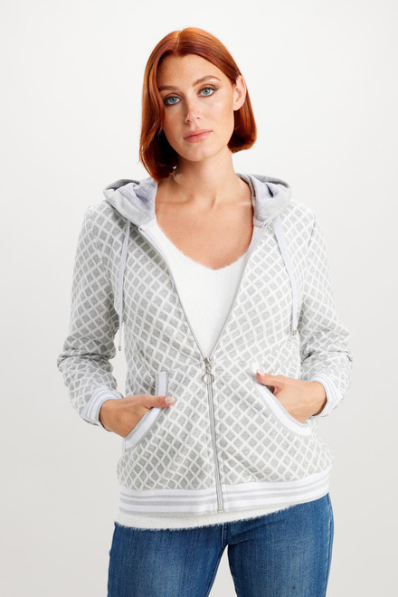 Honeycomb Zip-Up Sweater Style 73161