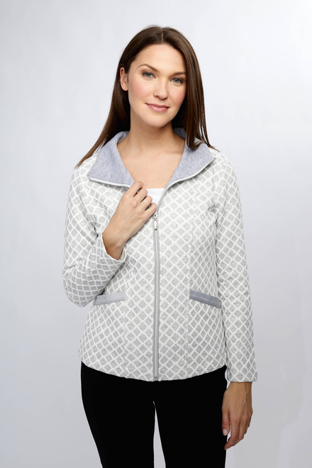 Honeycomb Zip-Up Sweater Style 73163