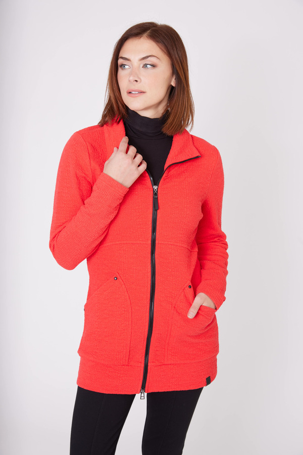 Funnel Neck Sweater Style 73210. Red