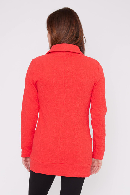 Funnel Neck Sweater Style 73210. Red. 2