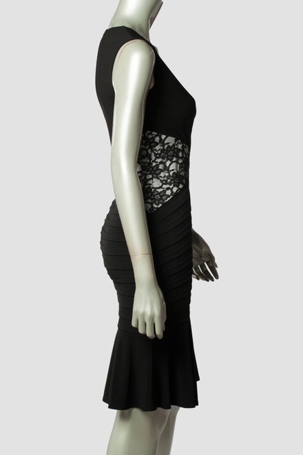 Joseph Ribkoff dress style 144468. Black/vanilla. 2